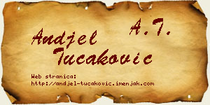 Anđel Tucaković vizit kartica